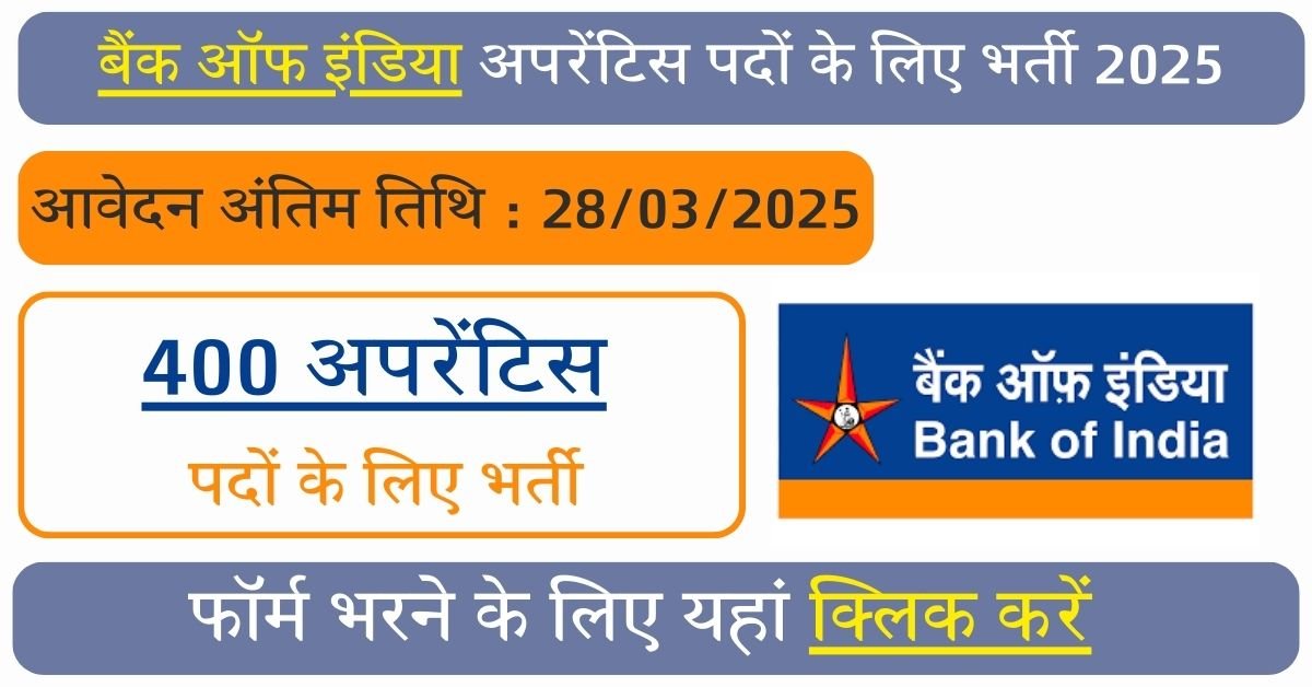 Bank Of India Apprentice Recruitment 2025